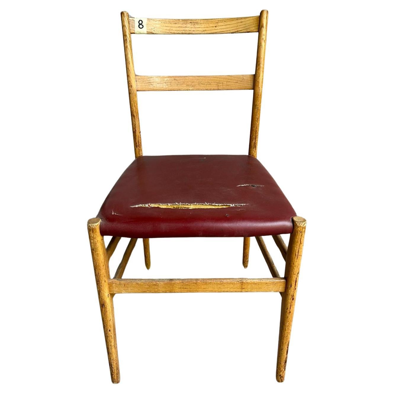 Chaise de salle à manger Leggera mi-siècle de Gio Ponti pour Cassina en vente