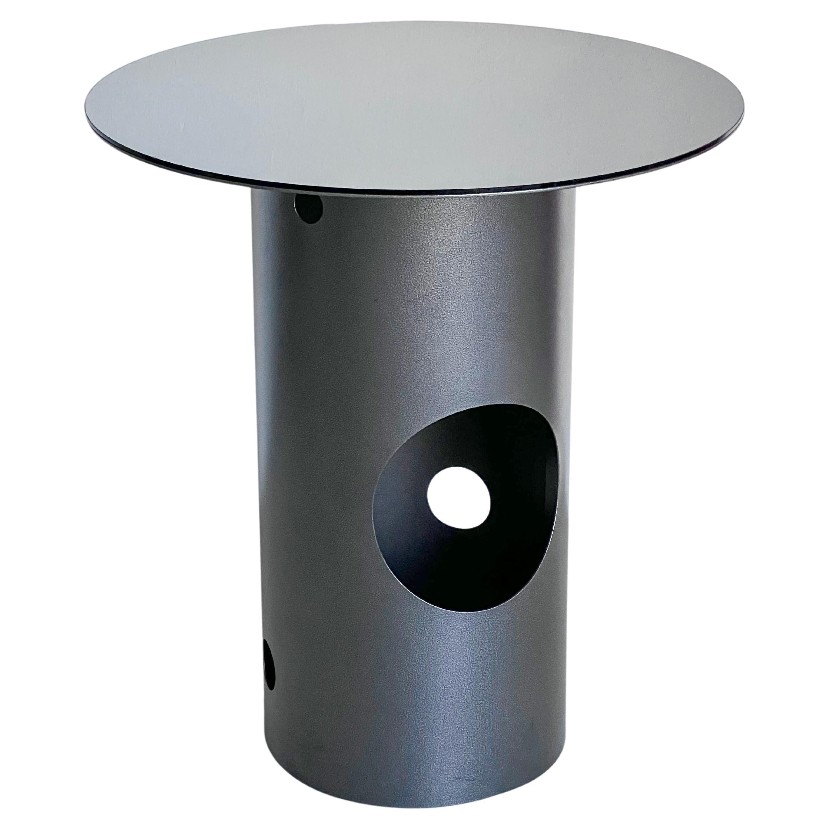 21st Century Contemporary Dining Table, Grey, Mirror Top For Sale