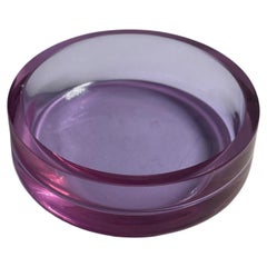 Murano Glass Bowl, Violet Purple Tray, Mid-Century Modern, Italy