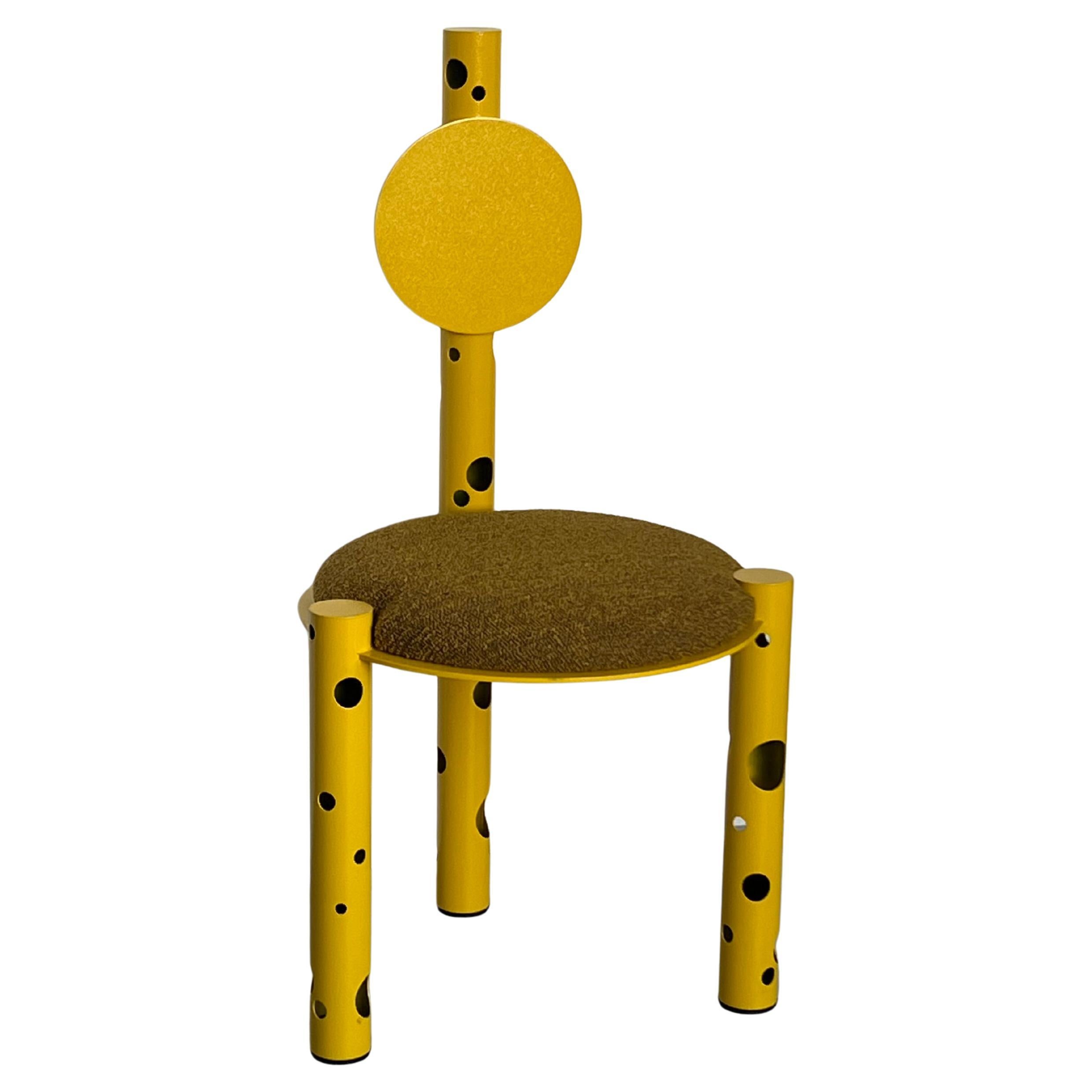 Sculptural Chair ''Silos'' by Spinzi in bright yellow For Sale