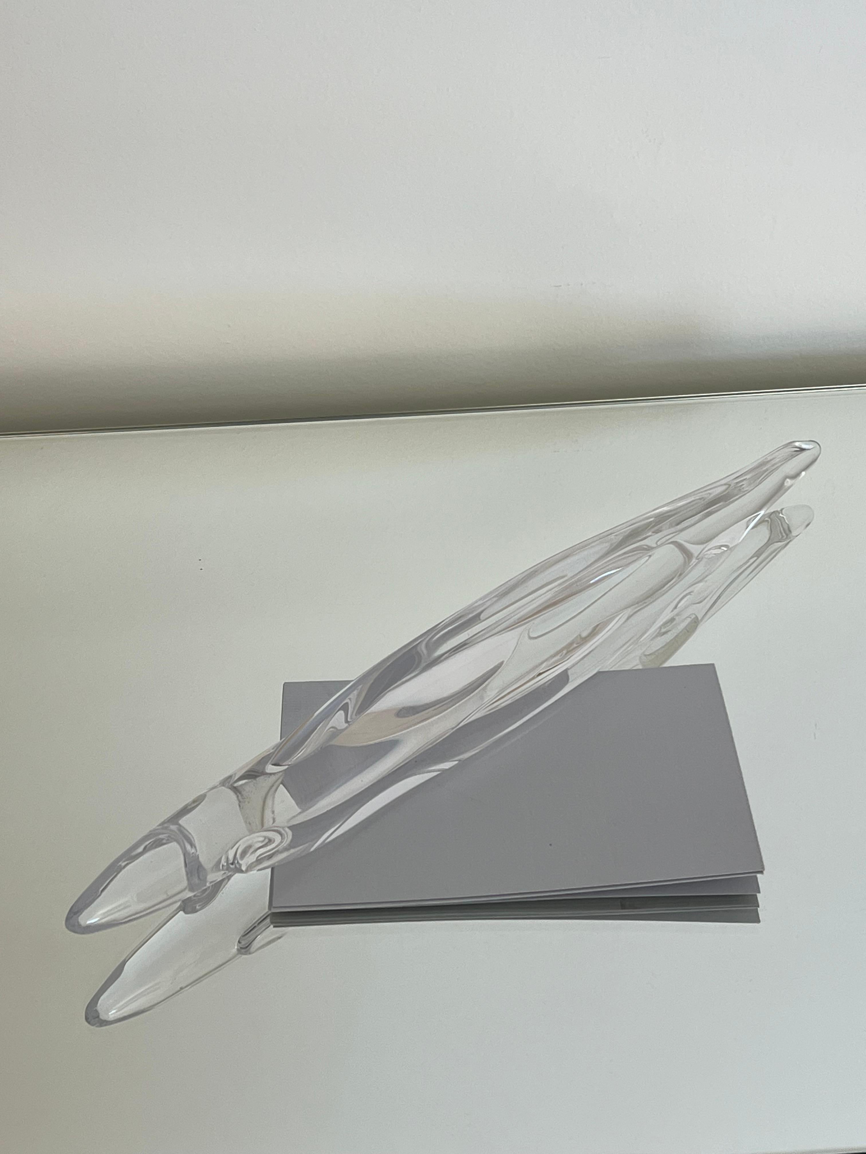 Fermacarte decorativo in vetro trasparente di Murano, accessorio sottile da scrivania in vendita 8