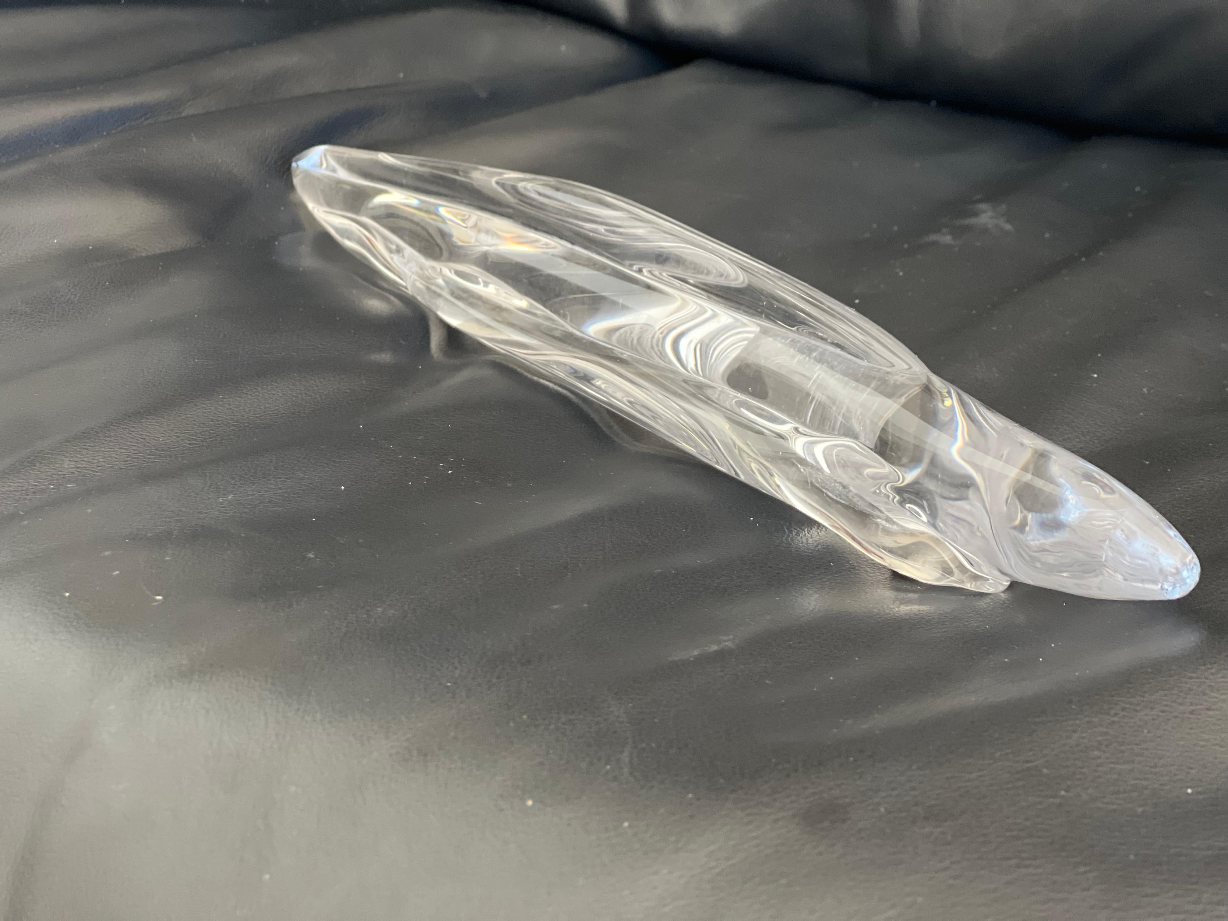 Fermacarte decorativo in vetro trasparente di Murano, accessorio sottile da scrivania in vendita 5