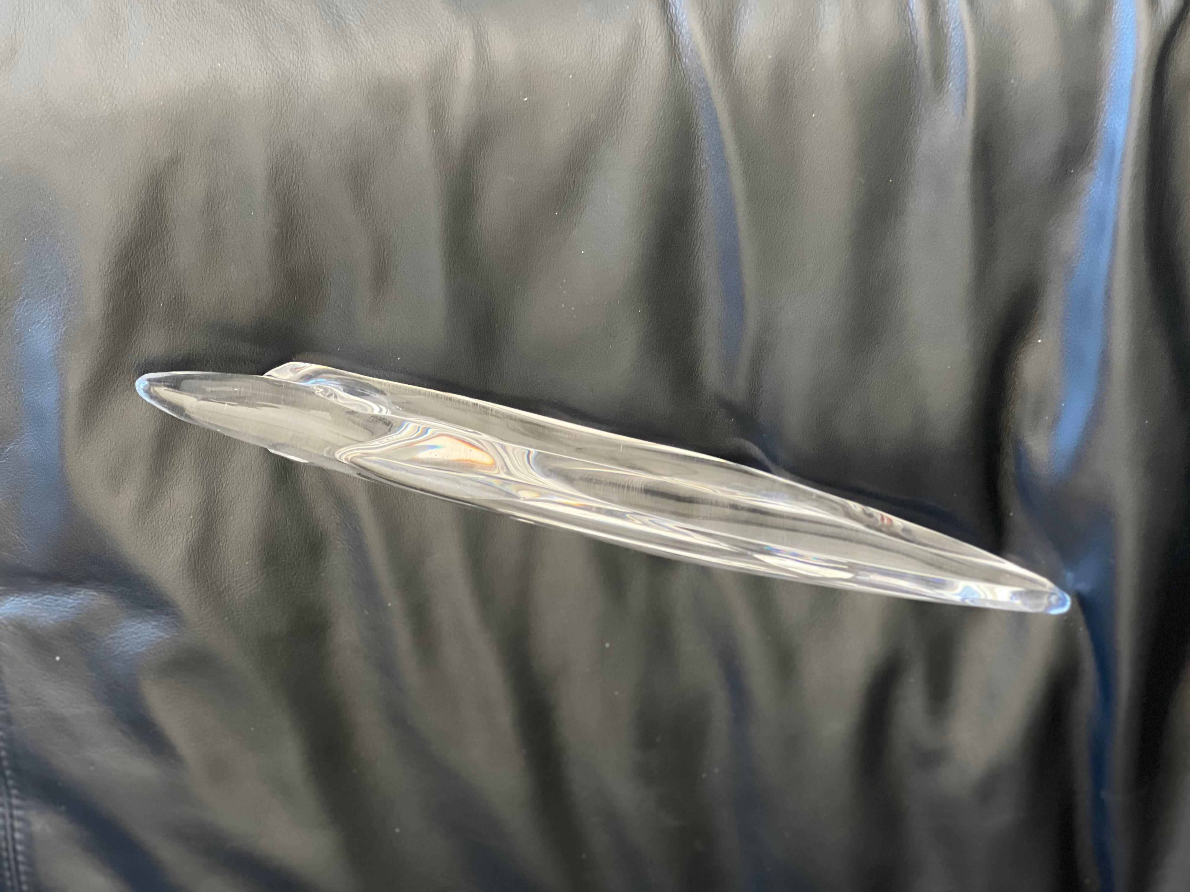 Fermacarte decorativo in vetro trasparente di Murano, accessorio sottile da scrivania in vendita 3