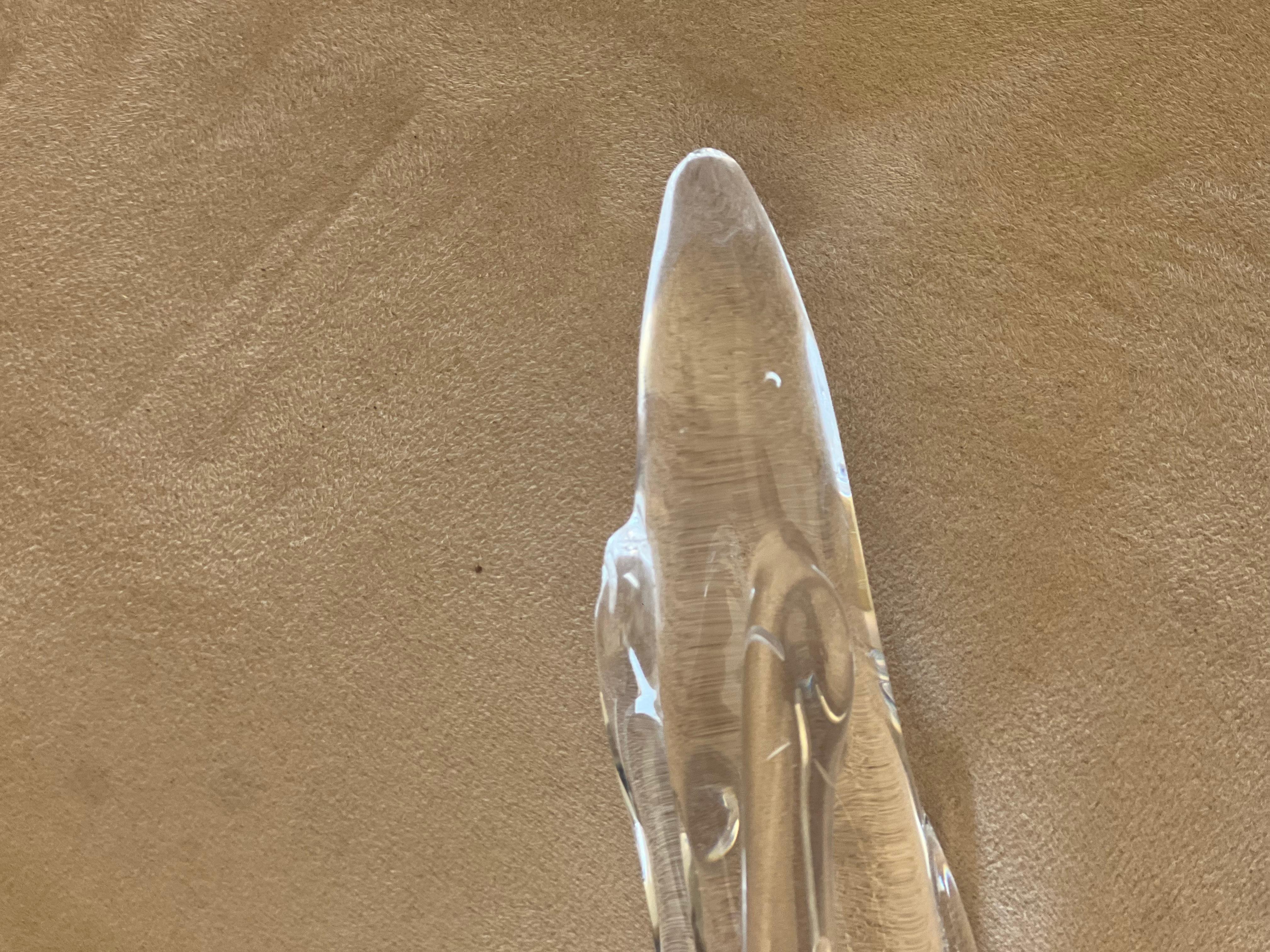 Fermacarte decorativo in vetro trasparente di Murano, accessorio sottile da scrivania in vendita 2