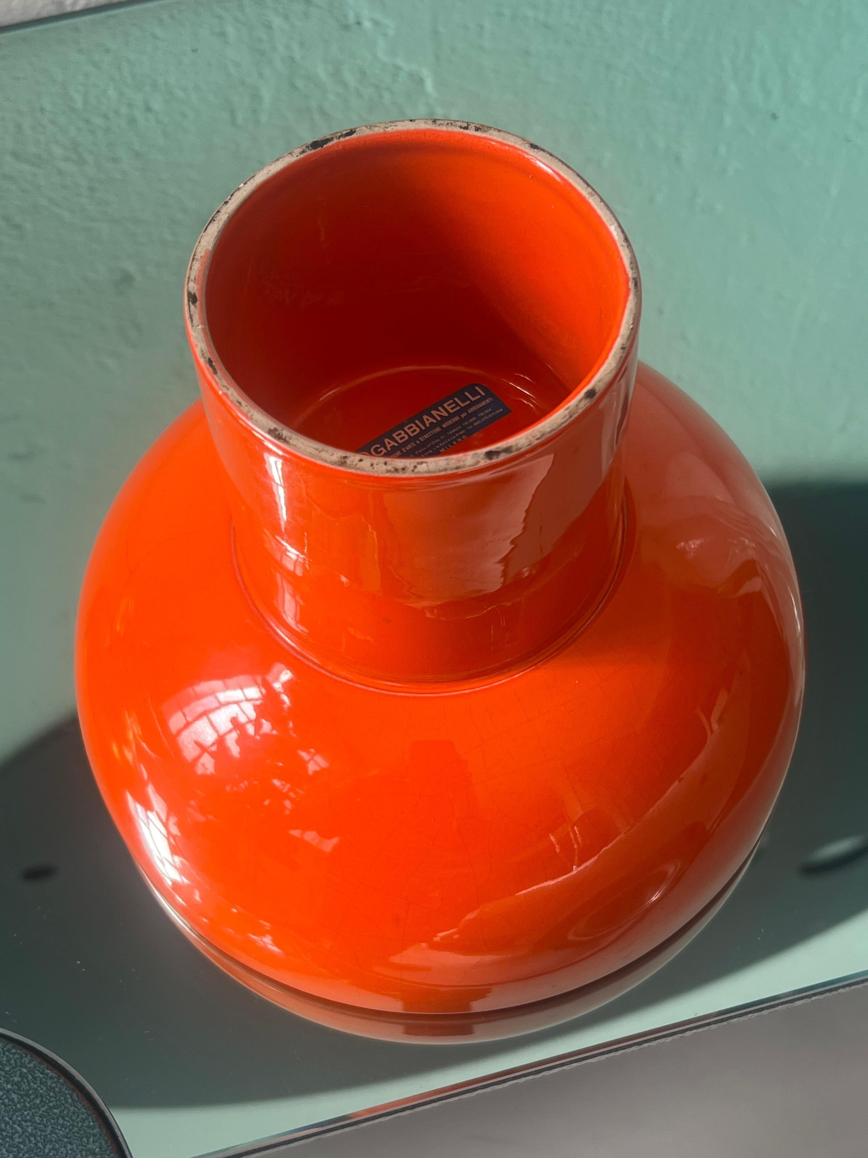 Vaso scultura in ceramica di Gabbianelli realizzato in Italia negli anni '60, accento da libreria in vendita 12