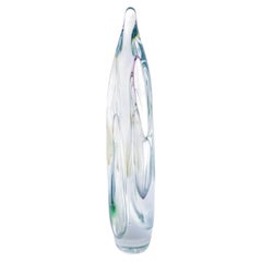 Vintage Tall and Colorful Vintage Italian Sculpture in Murano Glass