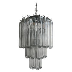 Rare and Sculptural Murano Glass Chandelier, 1970's Italian Murano
