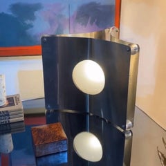 Luigi Massoni Chrome Table Floor Lamp Midcentury Harvey Guzzin Regency Space Age