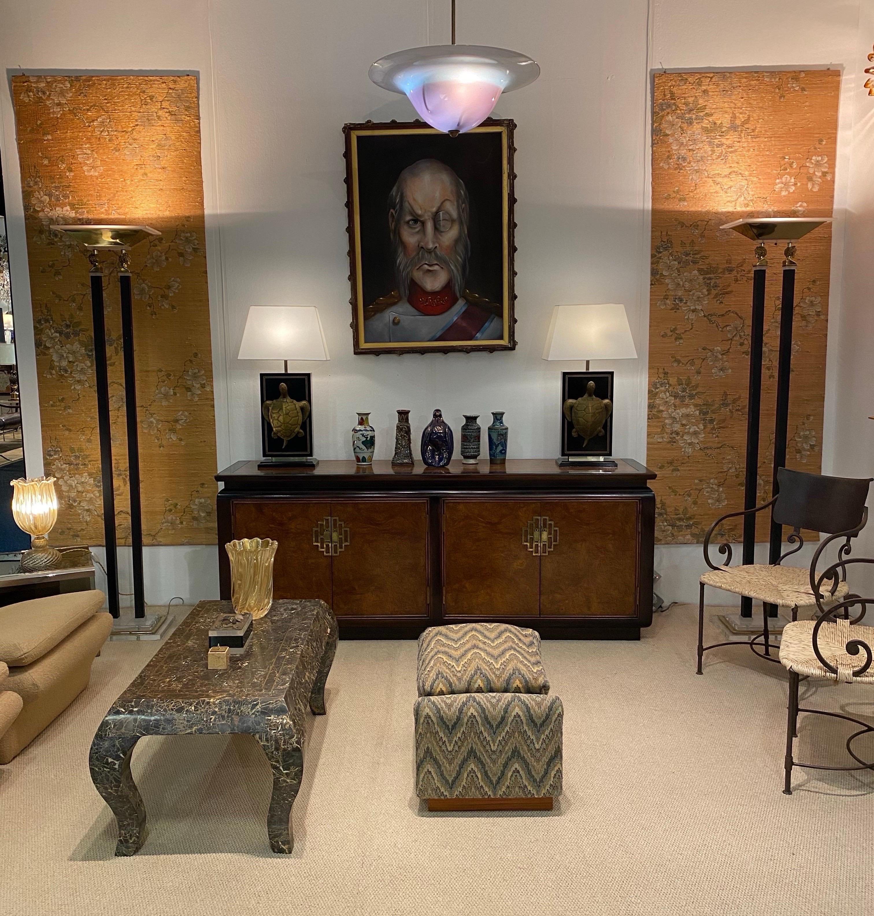 Maitland Smith Mosaik-Marmor-Couchtisch 1980er Jahre Vintage Hollywood Regency (amerikanisch) im Angebot