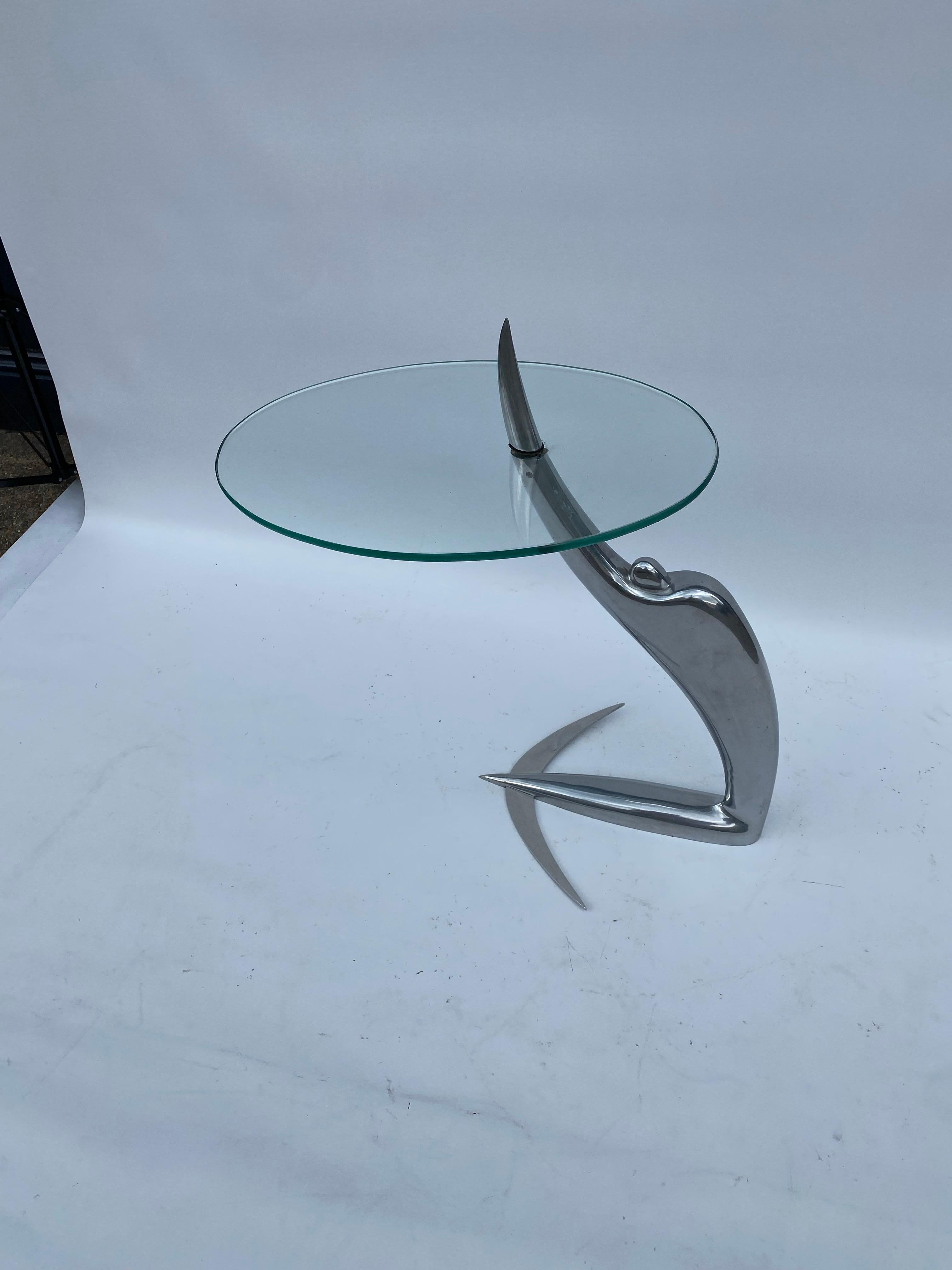 Pierangelo Caramia Arcadia Swing Table Phillipe Starck XO 1987 Side Glass Chrome In Good Condition For Sale In London, GB