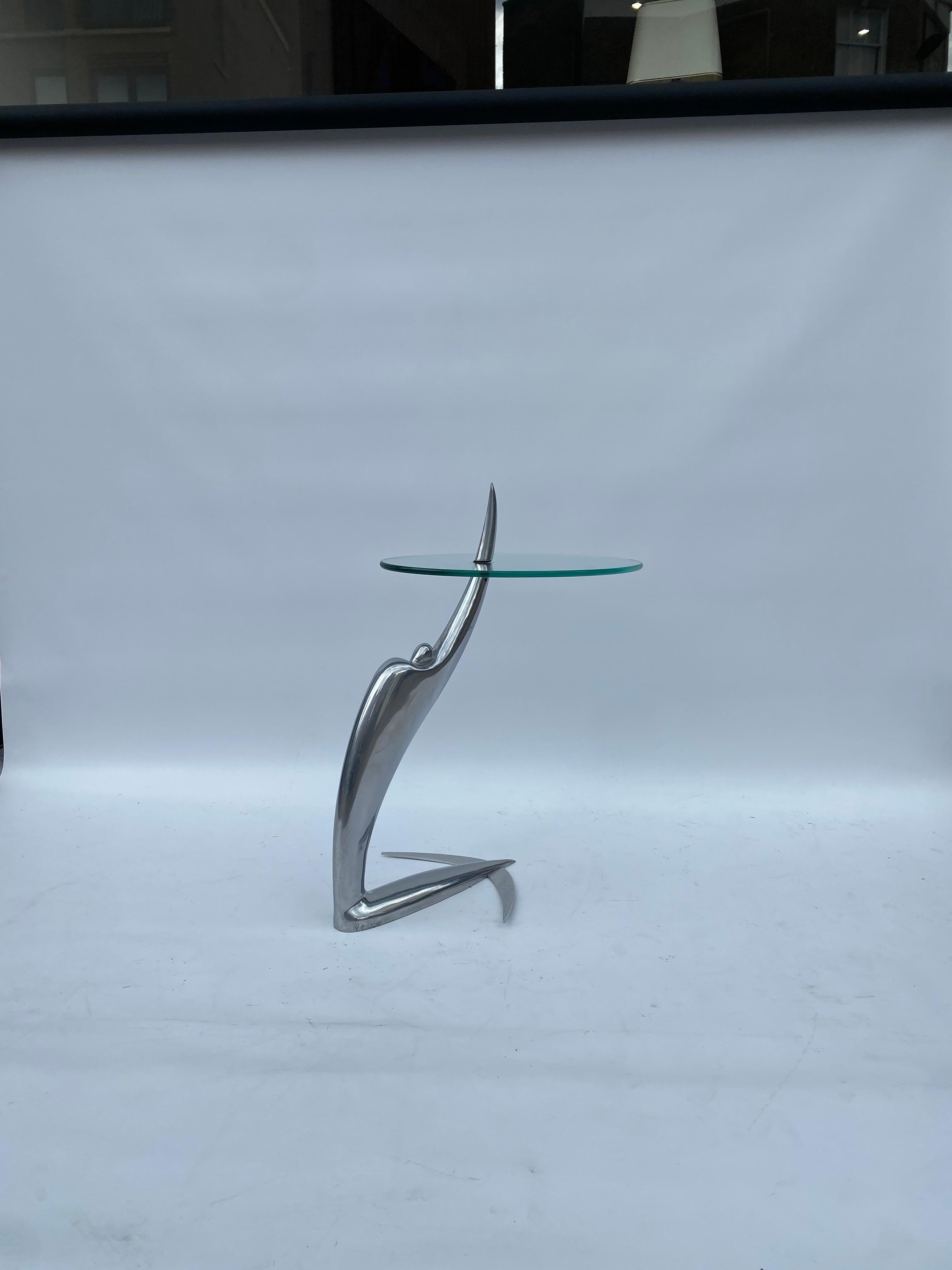 Pierangelo Caramia Arcadia Swing Table Phillipe Starck XO 1987 Side Glass Chrome For Sale 1