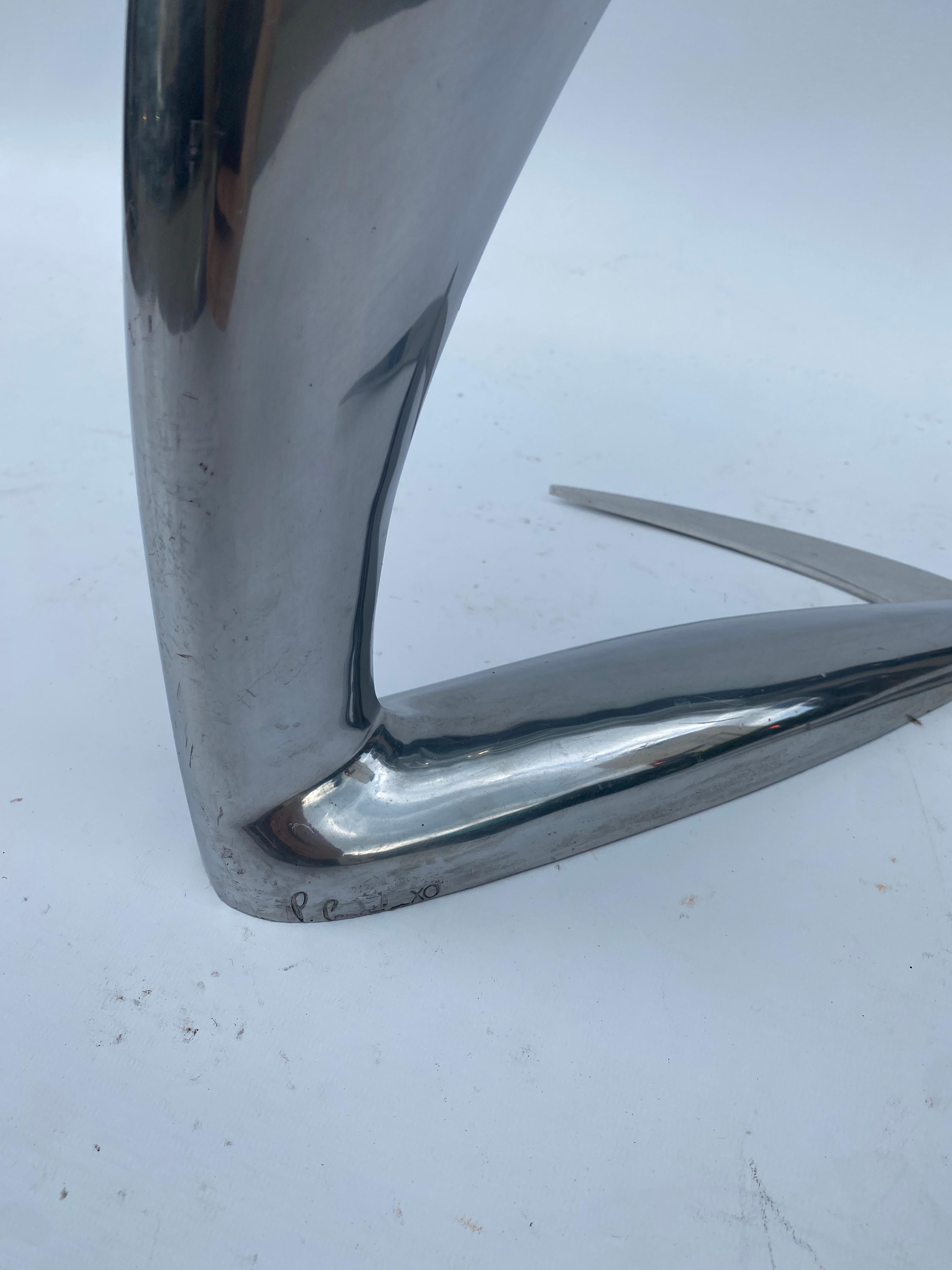 Pierangelo Caramia Arcadia Swing Table Phillipe Starck XO 1987 Side Glass Chrome For Sale 8
