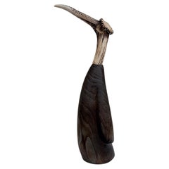 Handmade Sculpture Art Linden Wood Deer Antler by Linas Zulkus #1 2026