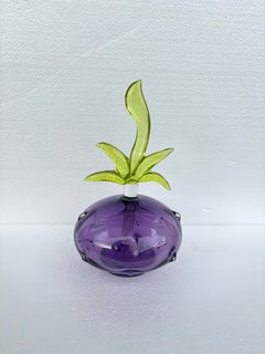 Bob Crooks Hand Blown Glass Pineapple Scent Perfume Bottle UK 2000s Vintage