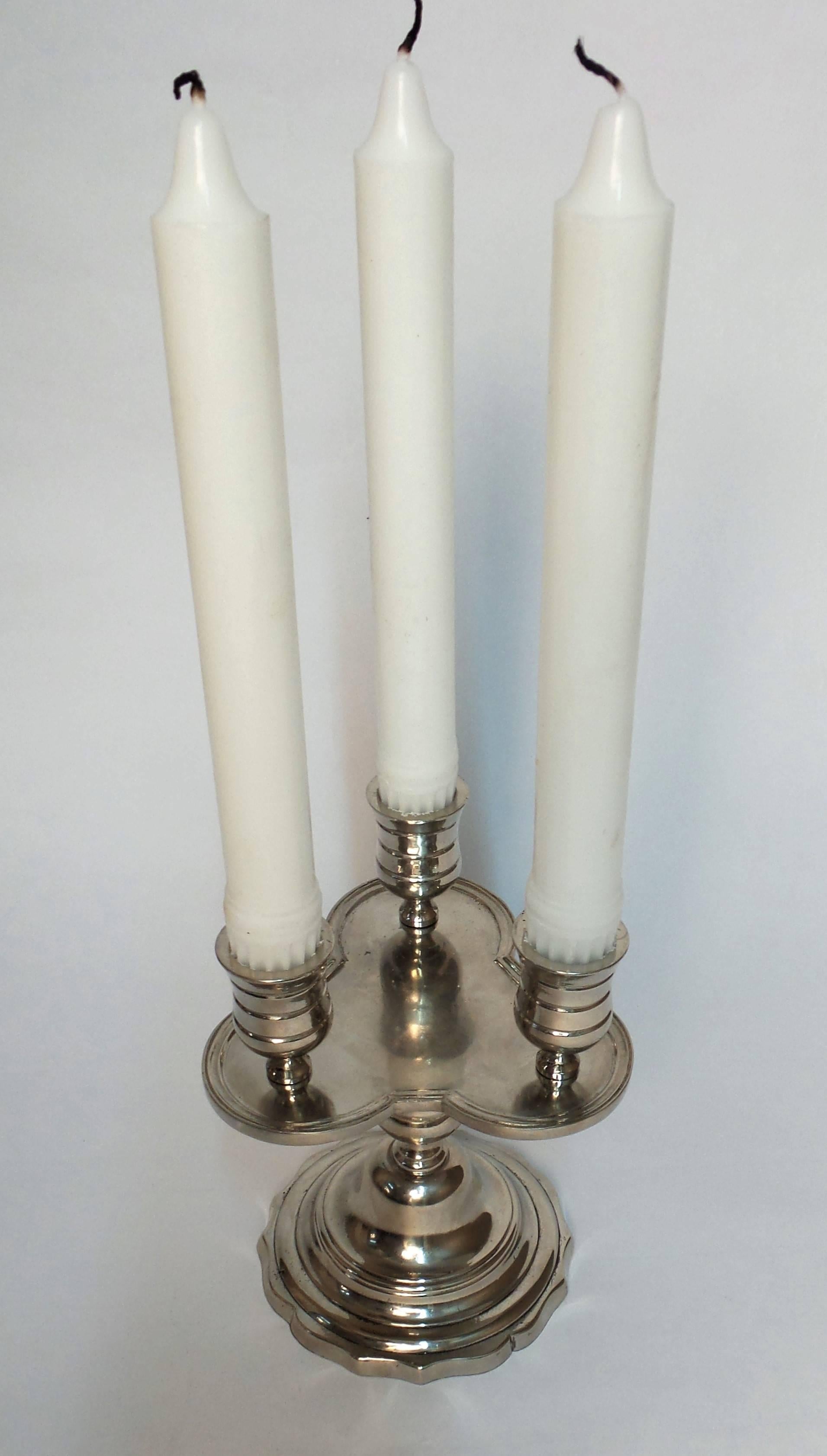 Louis XVI Trefoil Candlestick For Sale