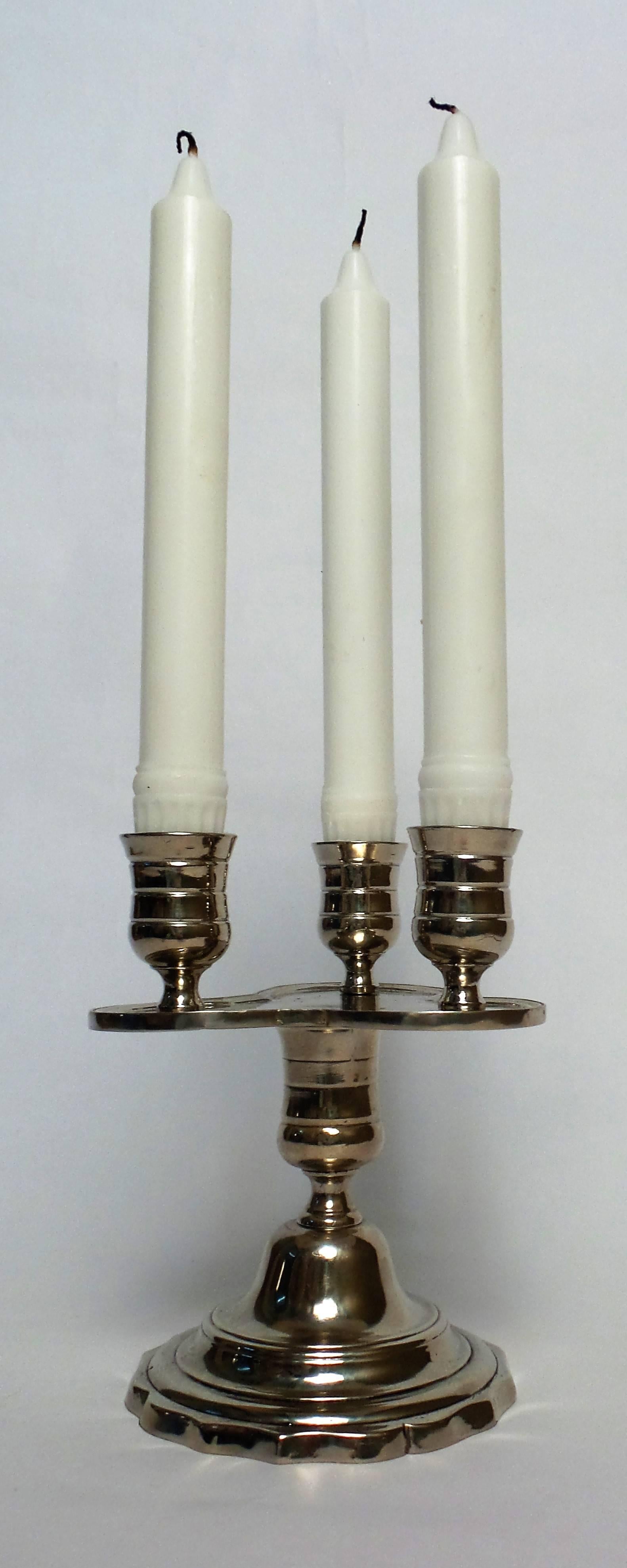 American Trefoil Candlestick For Sale