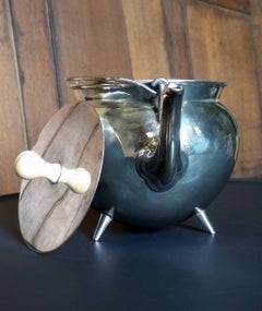 Silver Plated Tea-Pot with Cover and Bone Finial