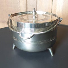 Silver Plated Covered Tripodal Sugar Bowl
