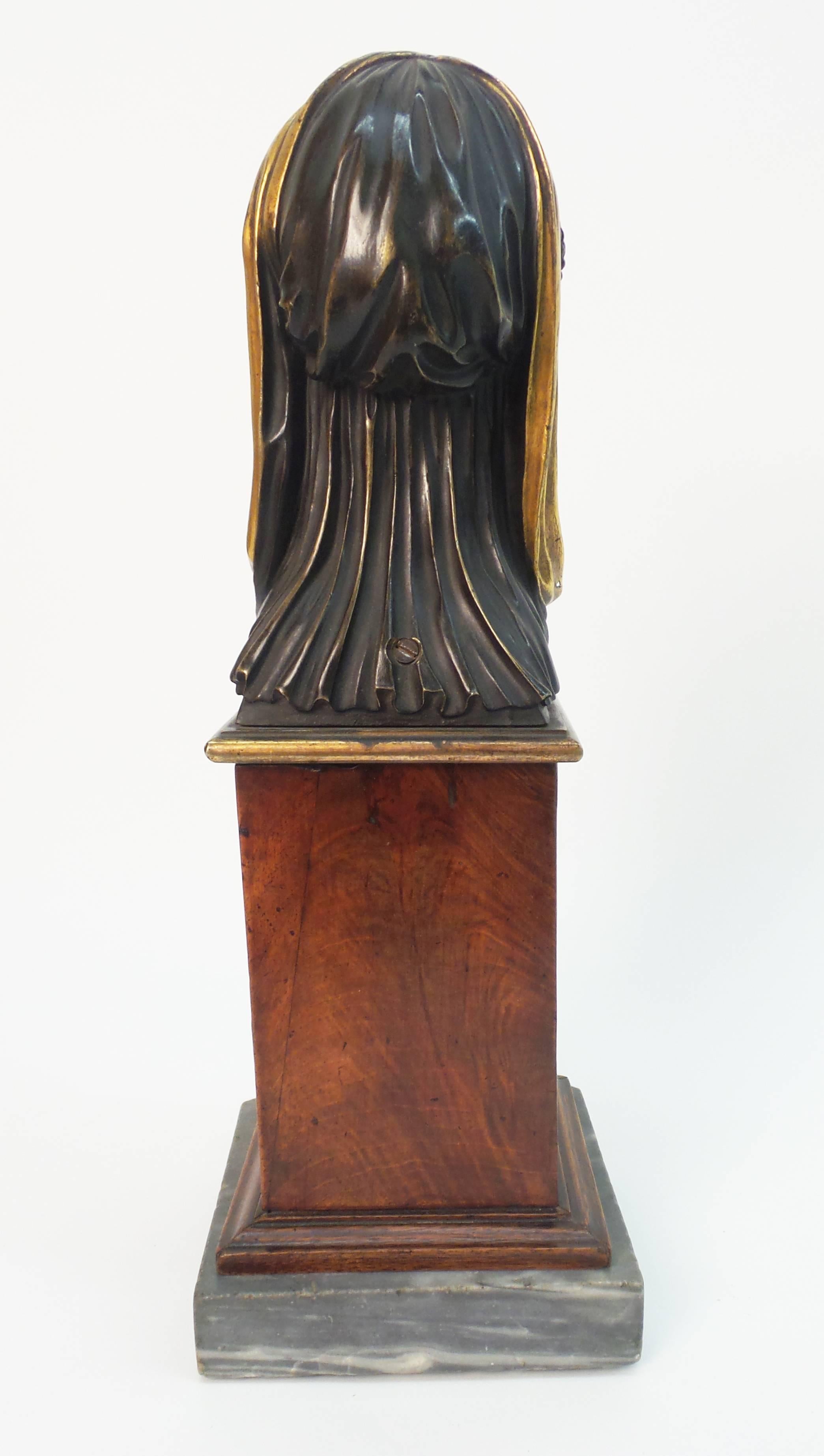 19th Century Empire Gilt and Patinated Bronze Sculpture For Sale