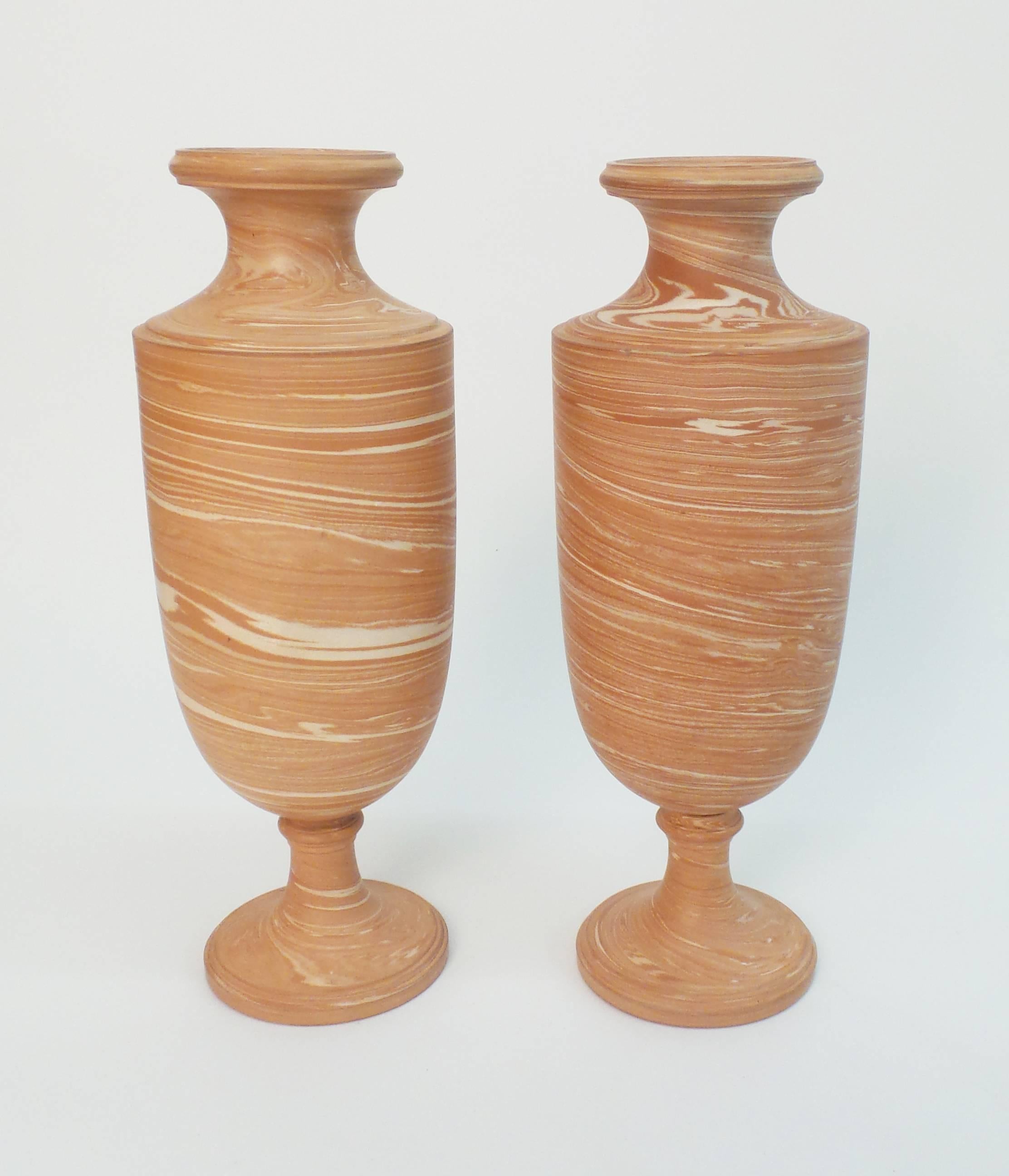19th Century Pair of Torquay Vases For Sale