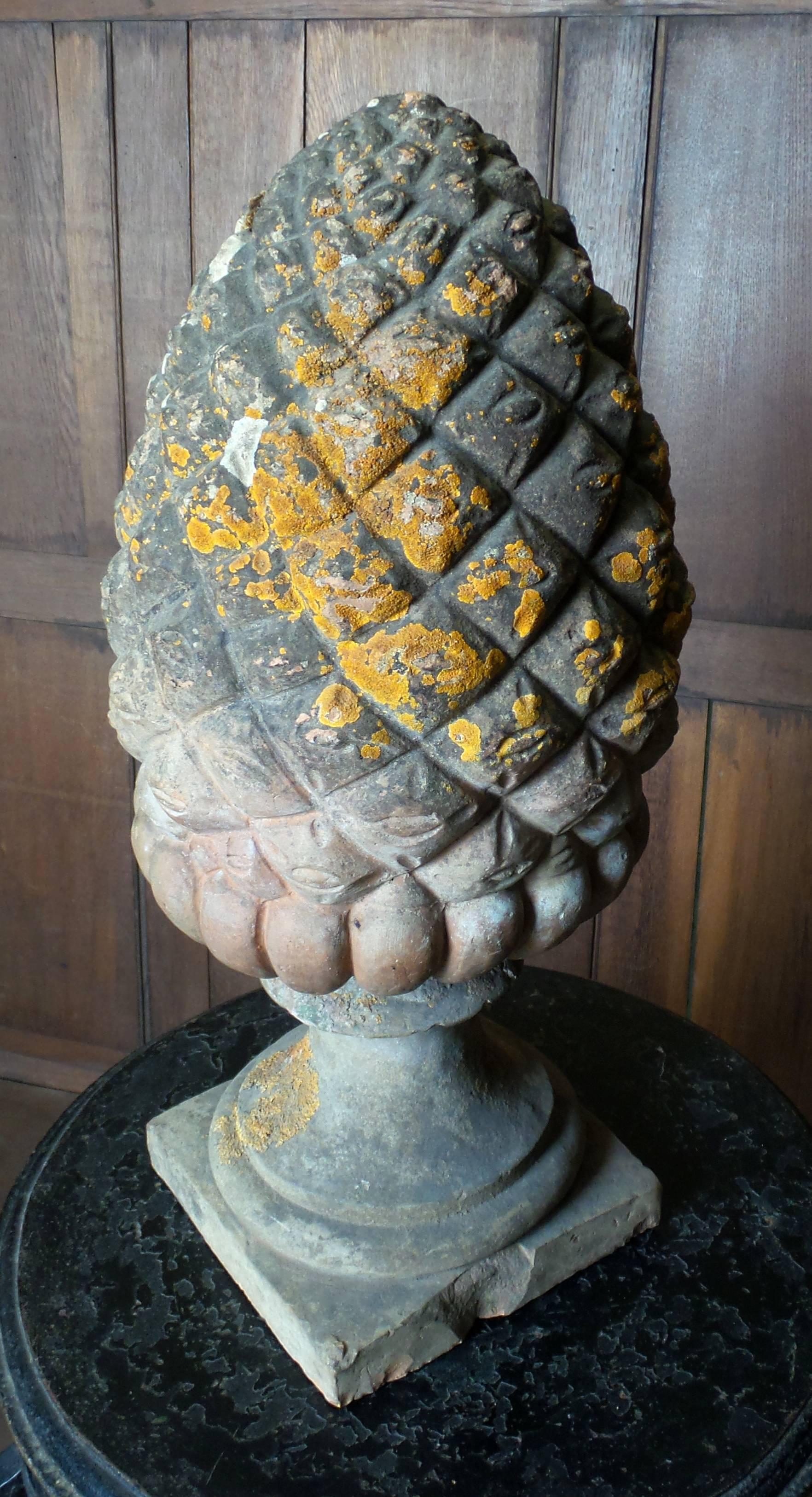 Terracotta Pine Cone Finial For Sale 3