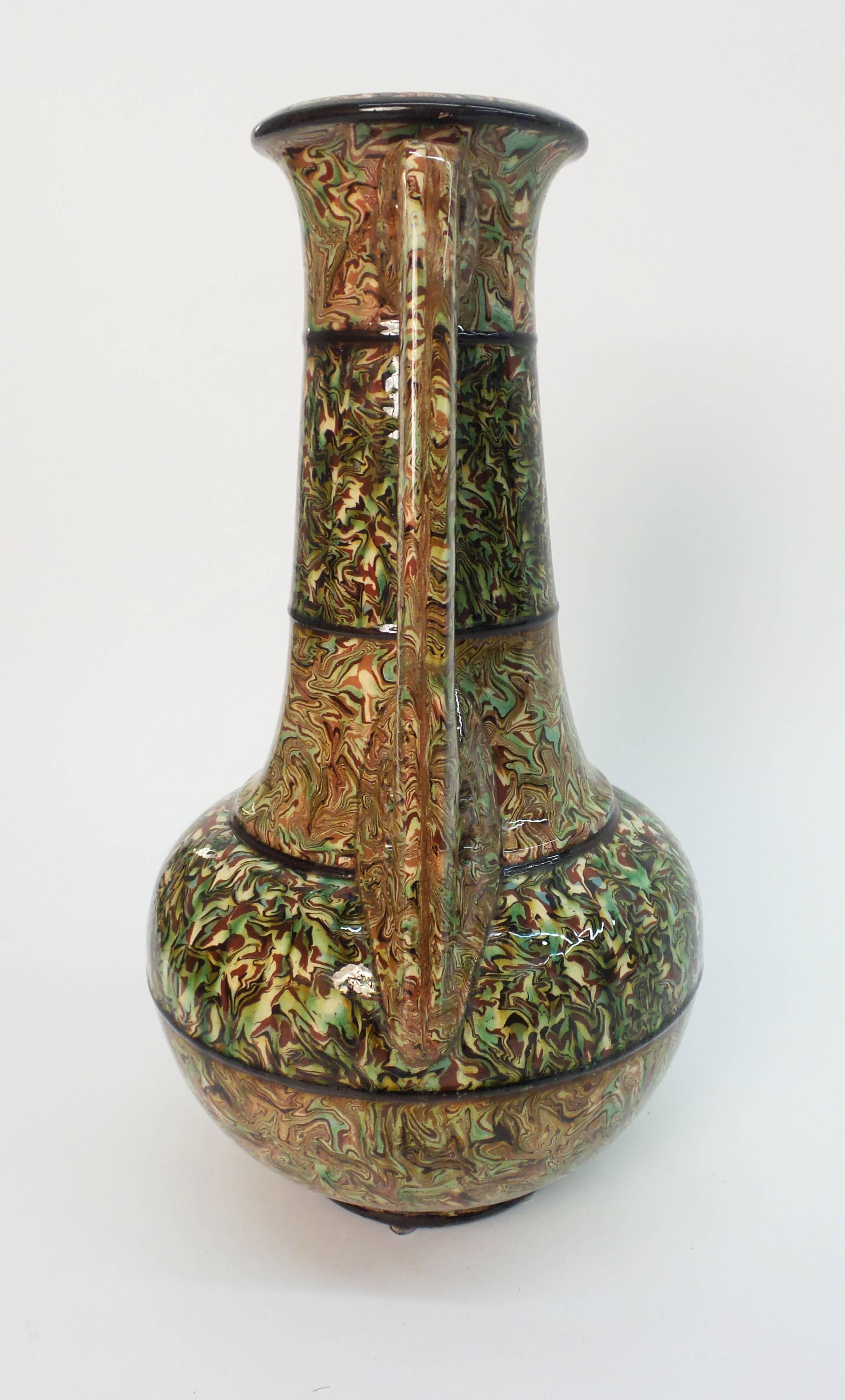 Art Nouveau Pottery Vase by Pichon In Excellent Condition For Sale In Long Island City, NY