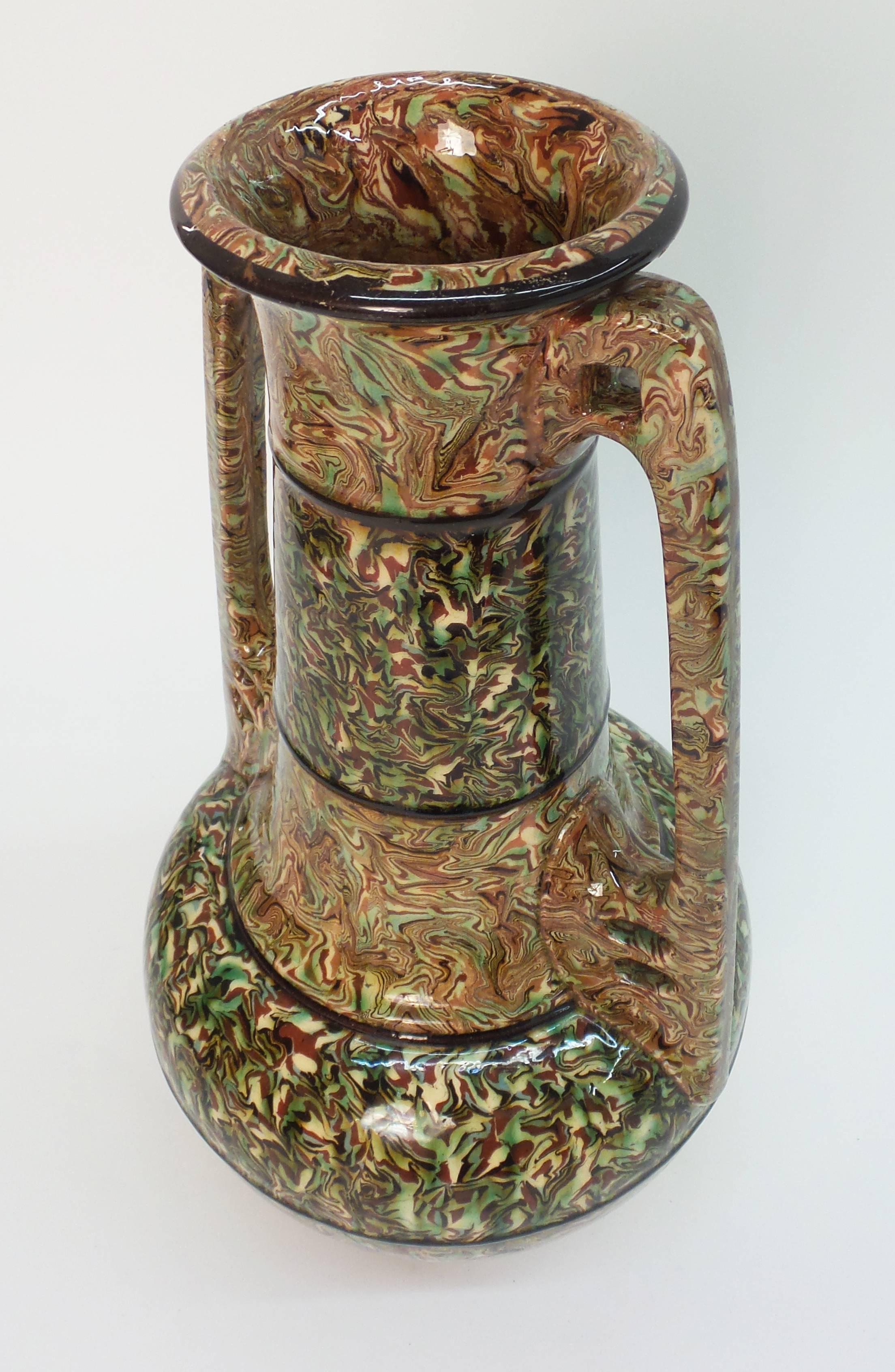 French Art Nouveau Pottery Vase by Pichon For Sale