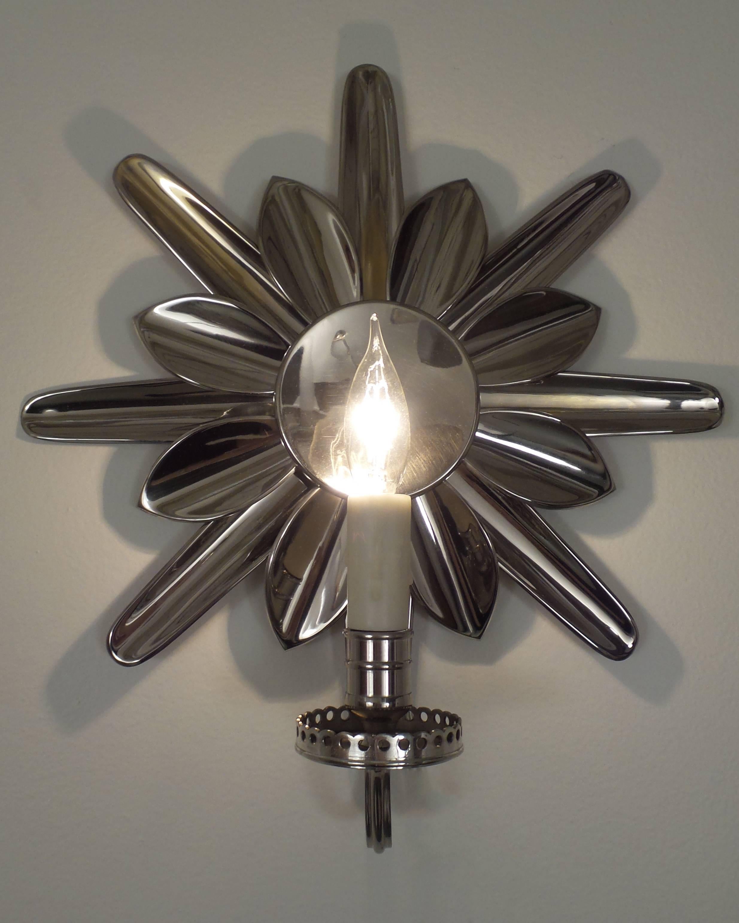 American Sunburst Wall Sconce For Sale