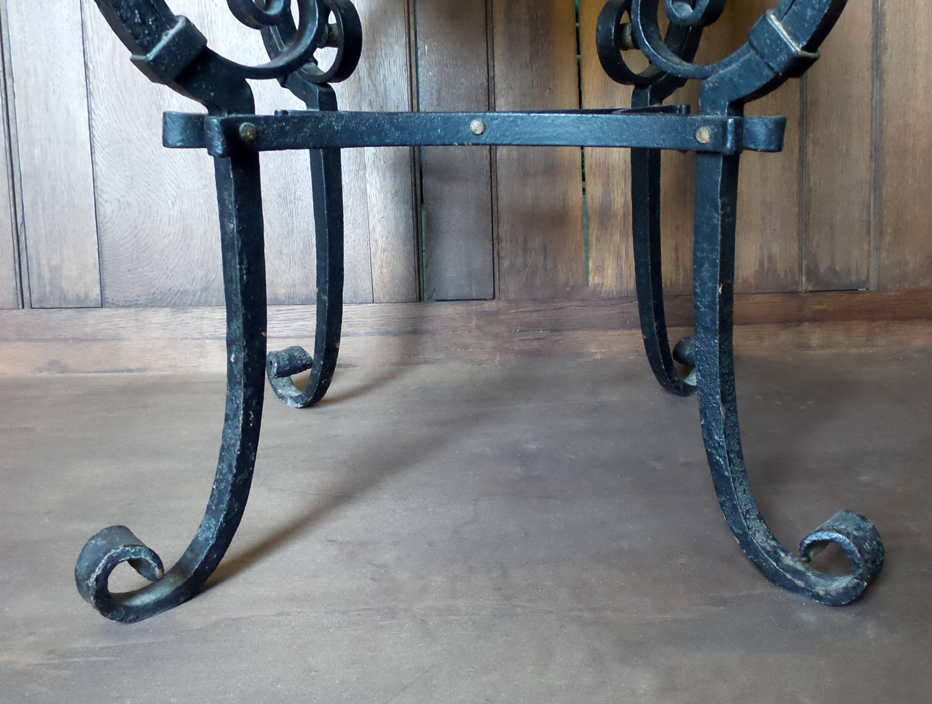 19th Century Napoleon III Circular Iron Table For Sale