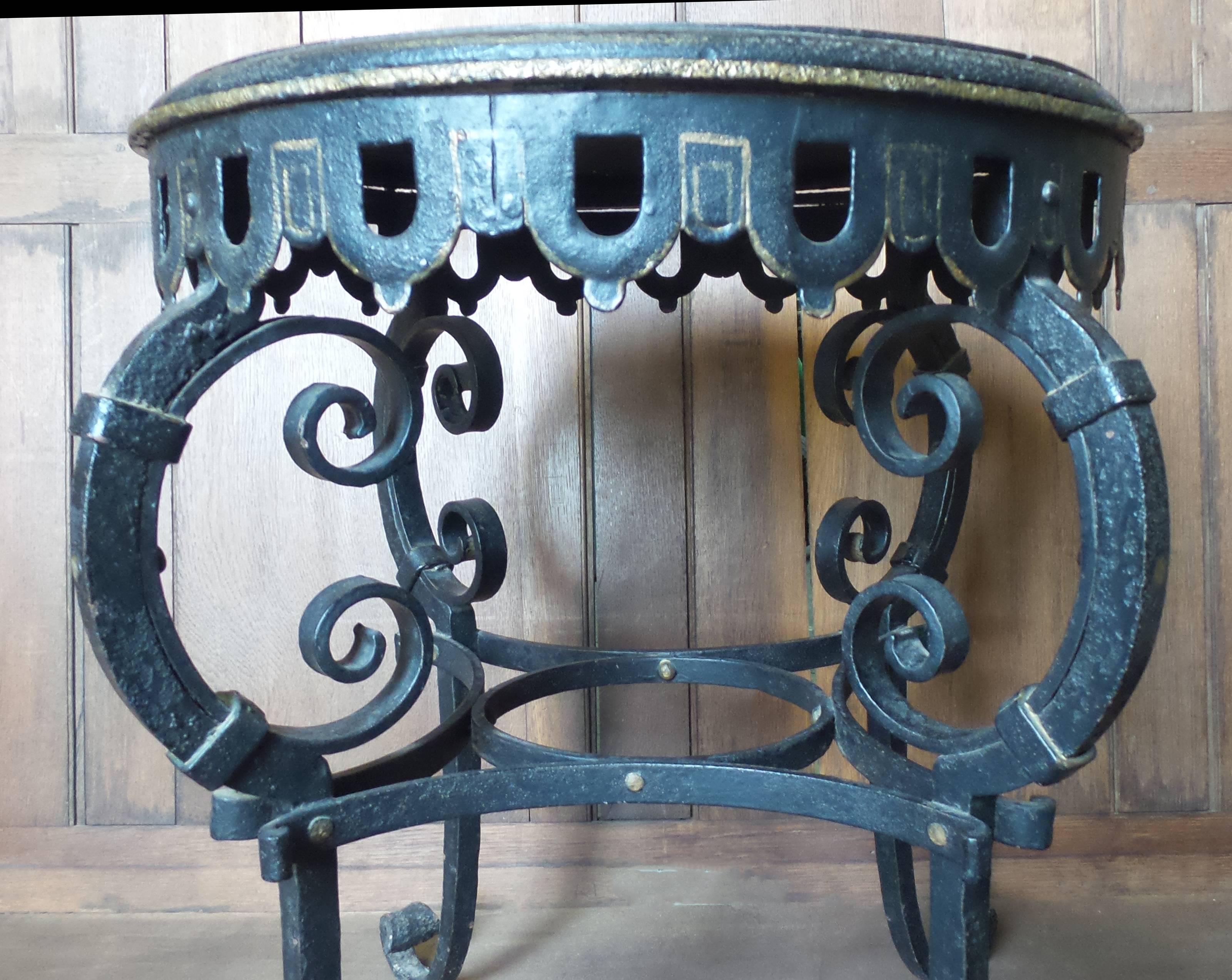 Napoleon III Circular Iron Table For Sale 1