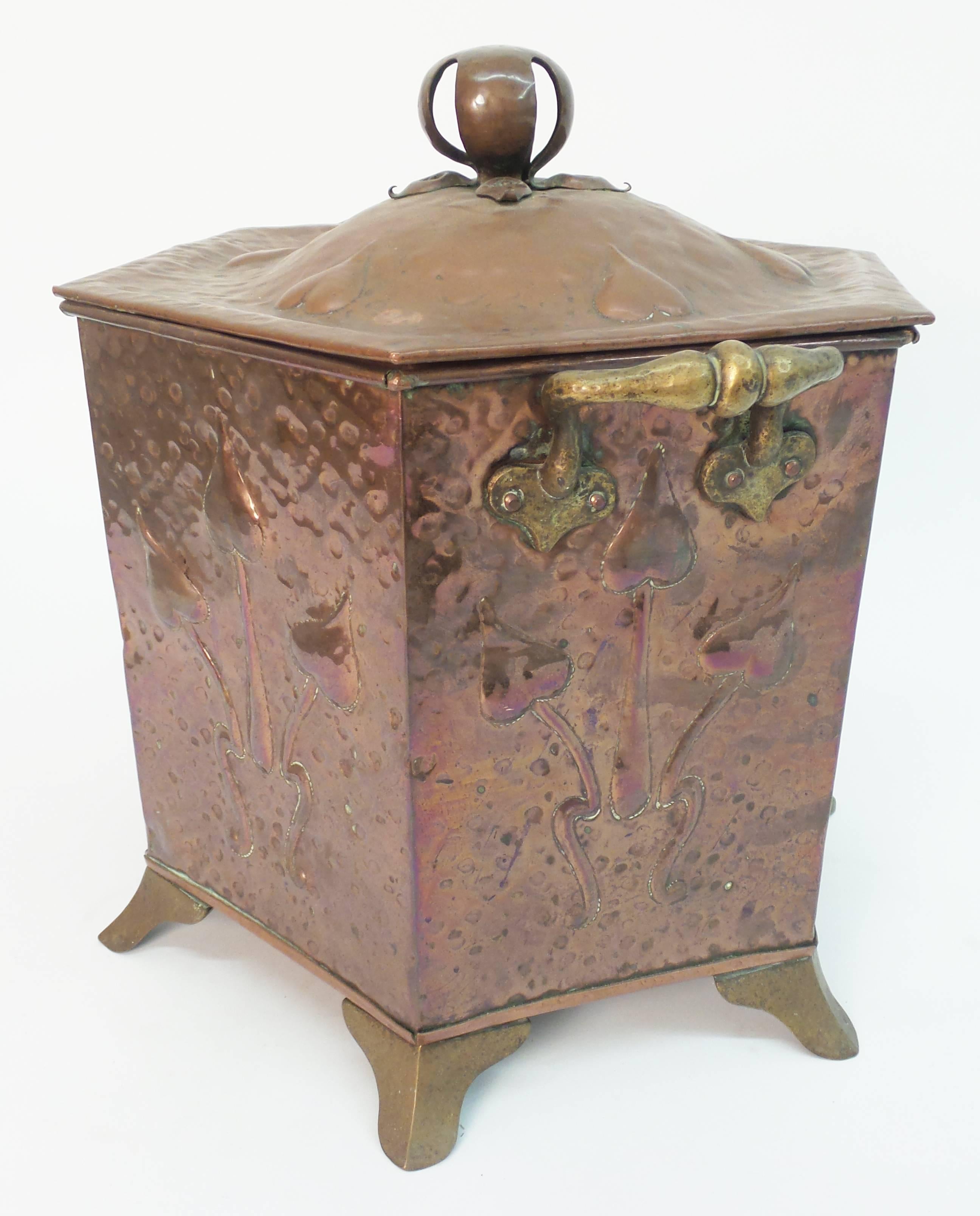 19th Century Art Nouveau Coal Scuttle For Sale