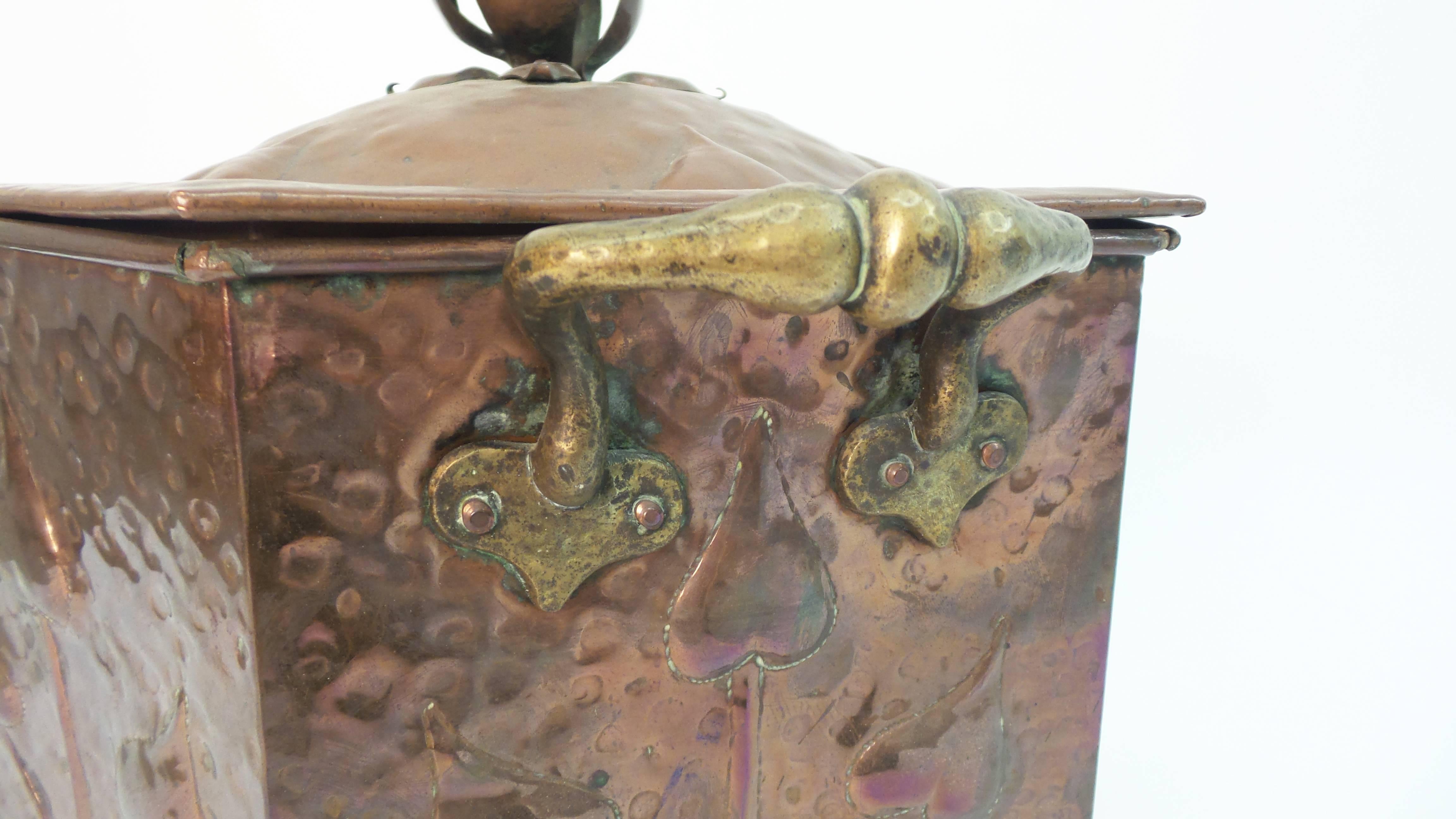 Art Nouveau Coal Scuttle For Sale 1