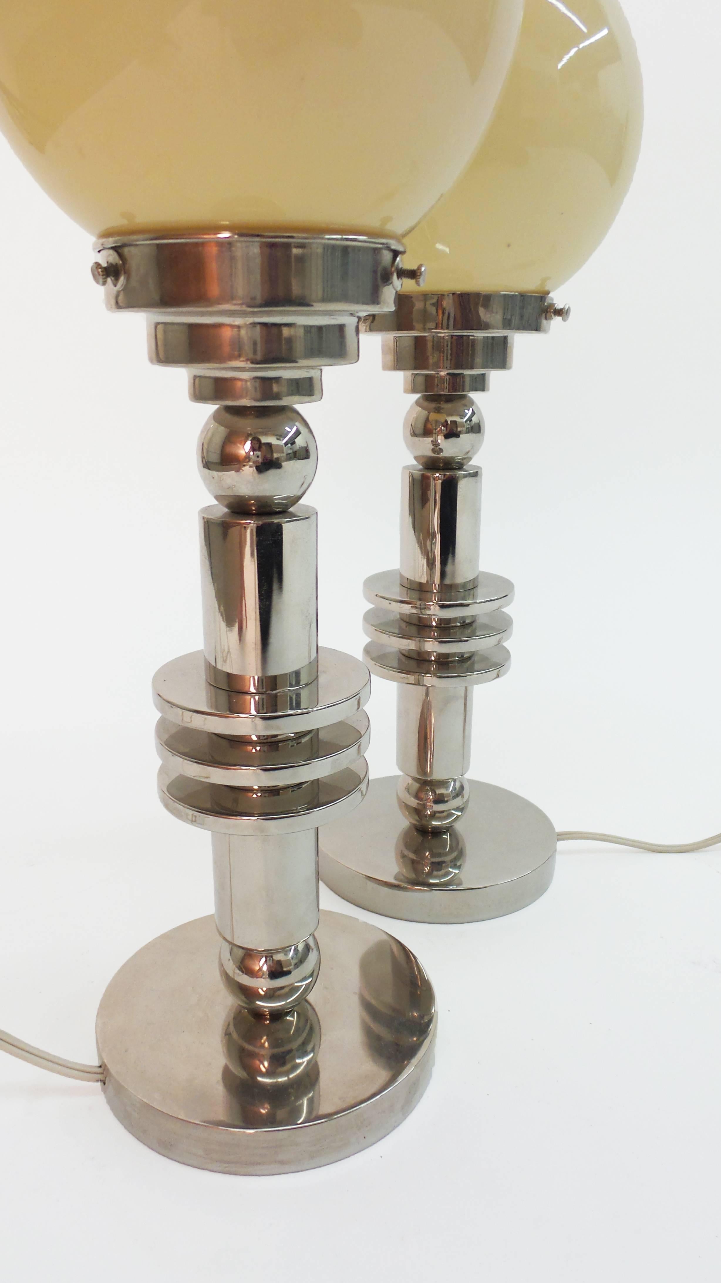 Mid-20th Century Modernist Chrome Table Lamps For Sale