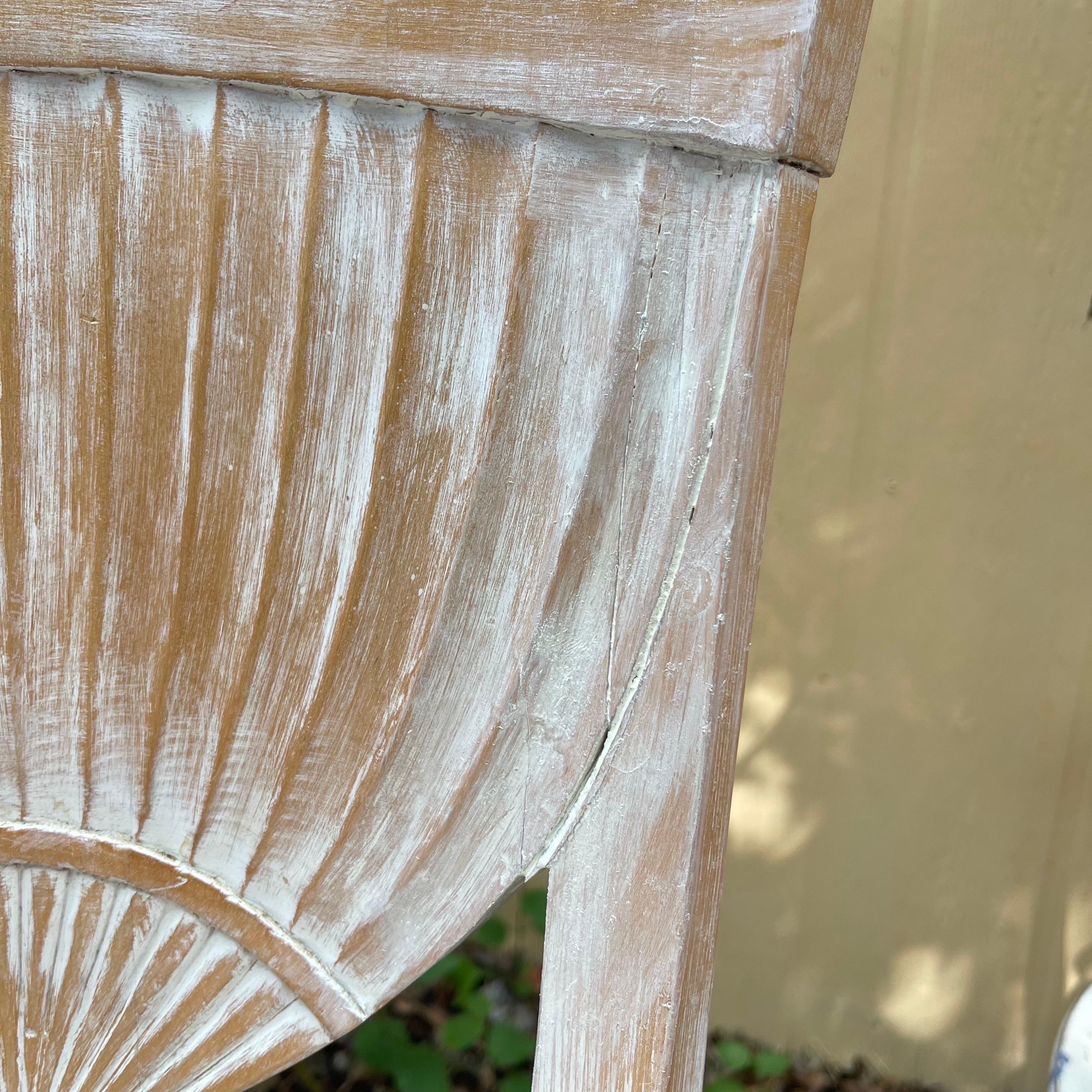 Sedie in legno ceramicato con schienale a smerlo in stile grotta italiana, set di 4 pezzi in vendita 13