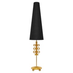Sculptural Gilded Lamp by Nicolas De Waël for Fondica, France, 1990s.