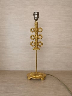 Sculptural Gilded Lamp by Nicolas De Waël for Fondica, France, 1990s.