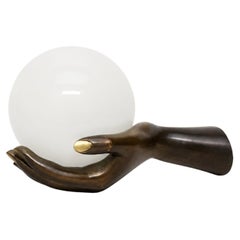Modernist Bronze Hand Shaped Sconce in the style of Giacometti, by Arlus, 1970s