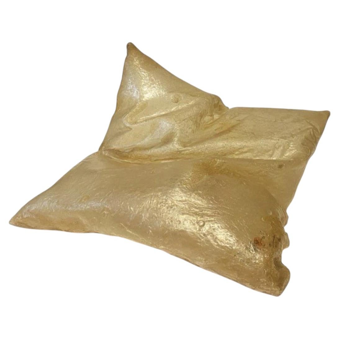 Sculptural "Cushion" Table Lamp in Fiberglass Resin by Hajime Goto, Japan, 1980s