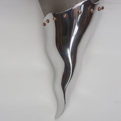 Applique postmoderne en aluminium "Cyrano" par Bernard Dequet pour Lucien Gau, années 1990.