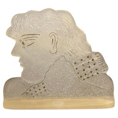 Seltenes „Kallisti“ – großes weißes Glaskunstwerk von Alekos Fassianos für Daum, 1988.