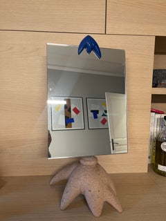 Miroir de table postmoderne dans le style de Garouste & Bonetti, France, vers 1990