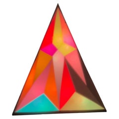 Vintage 1970s oversized pyramid light sculpture