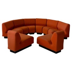 8-piece Don Chadwick Herman Miller modular sectional sofa persimmon orange