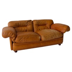 Vintage "Poppy" sofa by Tito Agnoli for Poltrona Frau (1970s)