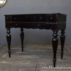 American 1920s Ebonized Desk with Drop Top