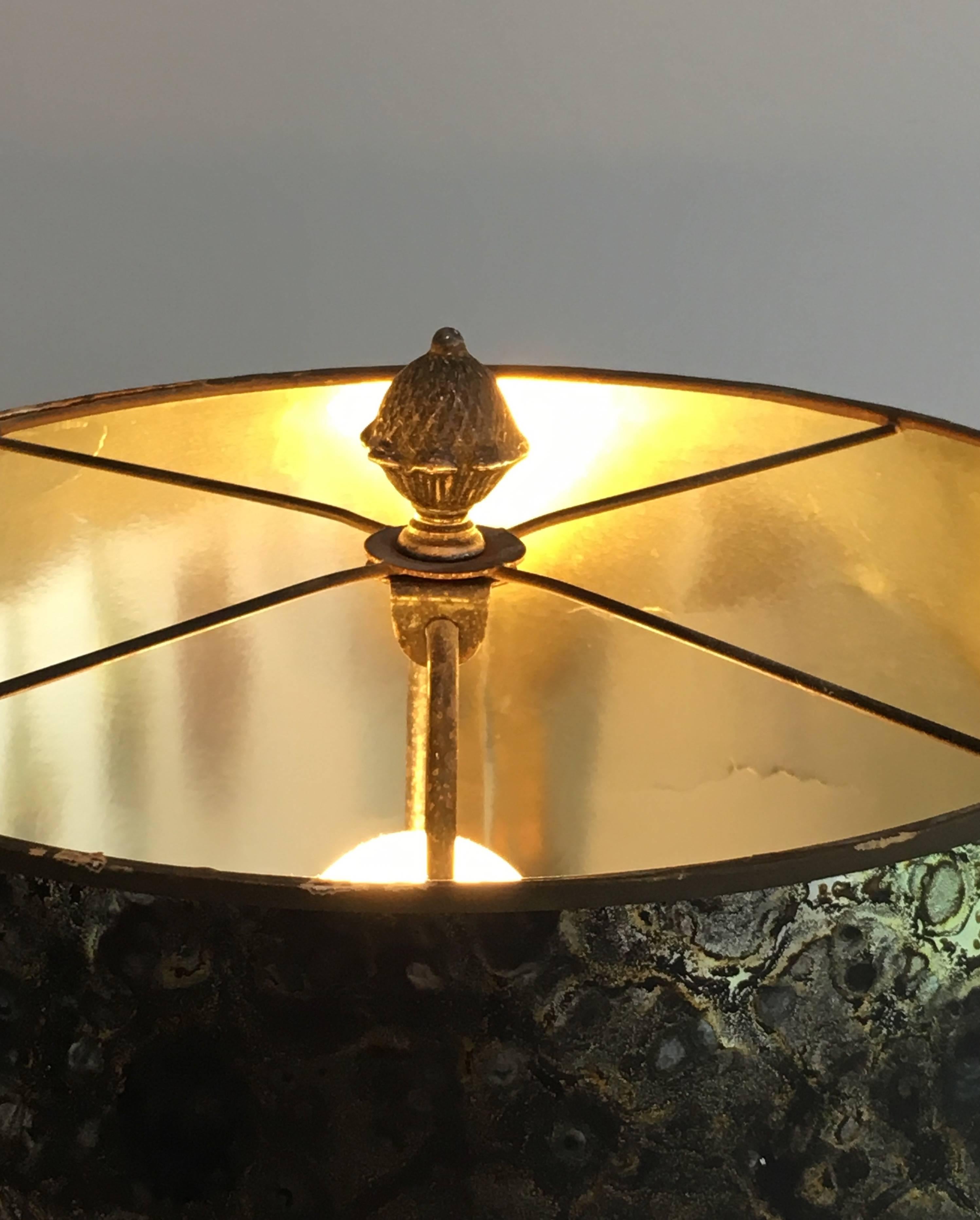 Mid-20th Century Silvered Bronze Table Lamp by Maison Bagués