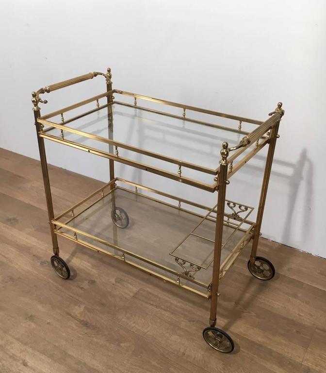 Neoclassical Style Brass and Bronze Bar Cart or Dessert Trolley at 1stDibs