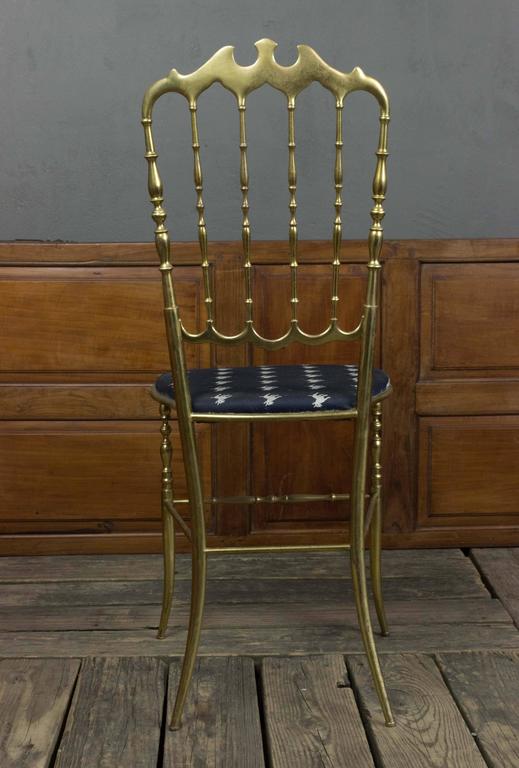 1950s Chiavari Brass Ballroom Chair For Sale at 1stDibs