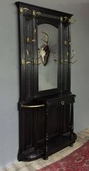 French 1900s Ebonized Hall Tree or Coat Rack
