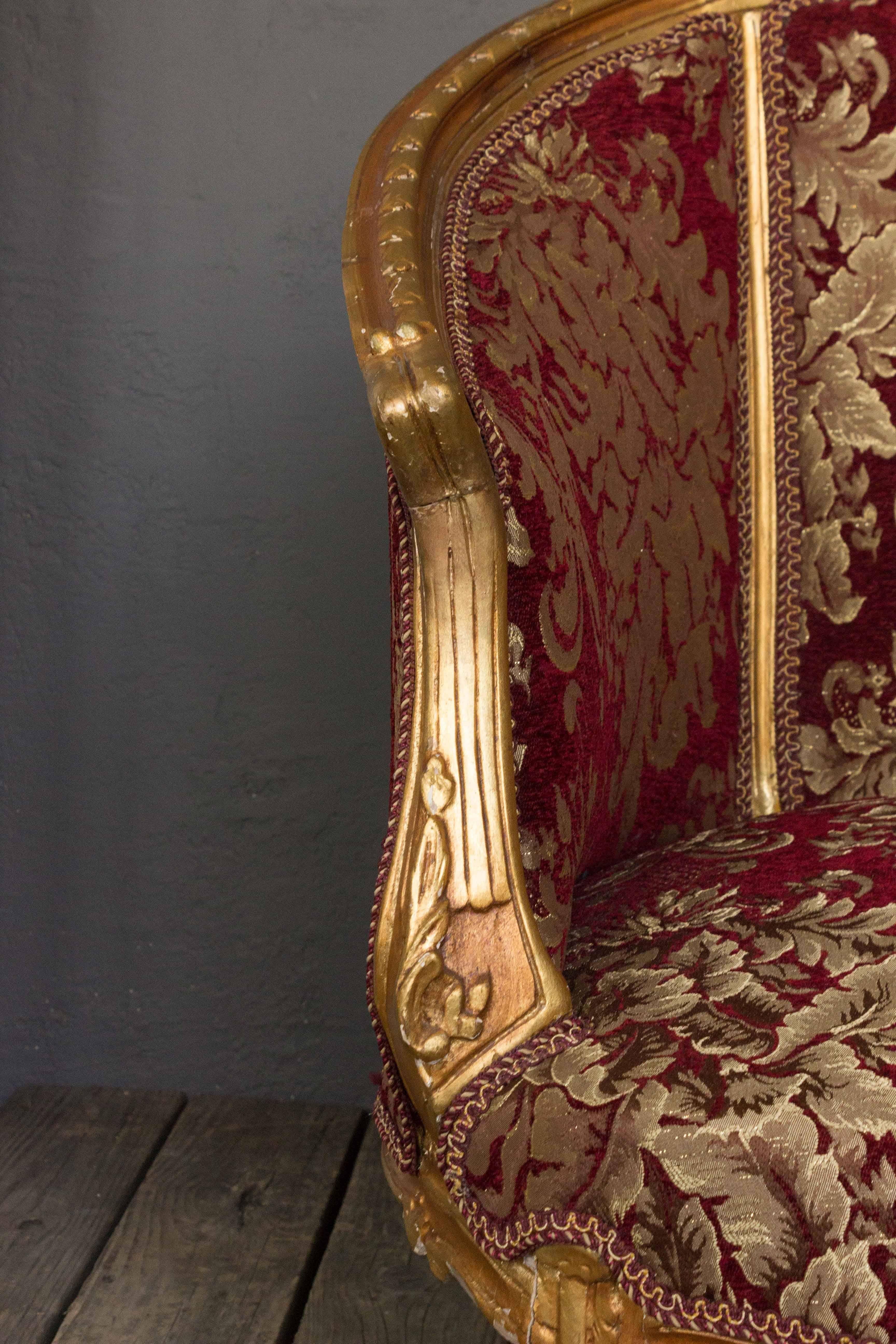 Vergoldete Marquise im Rokoko-Stil (Spätes 19. Jahrhundert) im Angebot
